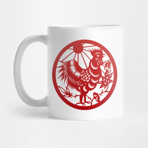 Chinese Zodiac Rooster in Red by Takeda_Art